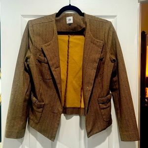 Cabi brown princess seam jacket size small